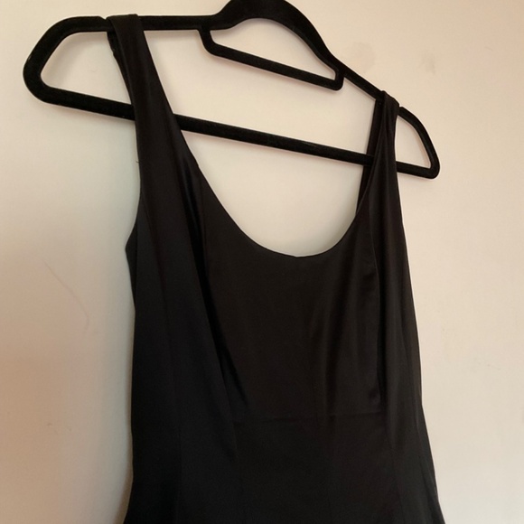 Nine West Black Satin Dress with Special Gems Design on the Skirt - Picture 3 of 6